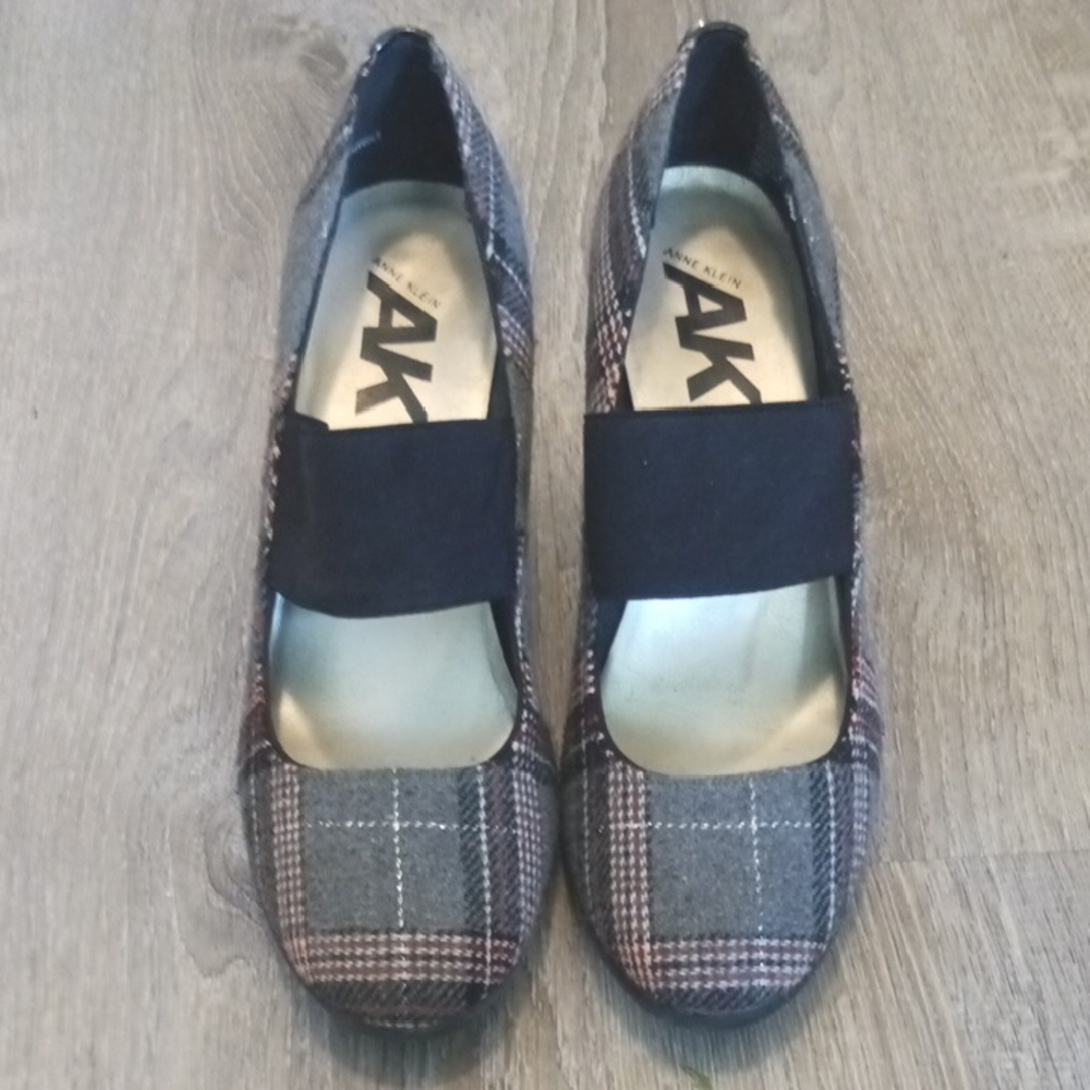 BUY 2 GET 1 FREE🔥 Anne Klein Black, Red, Silver & Gray Heels with Elastic Strap